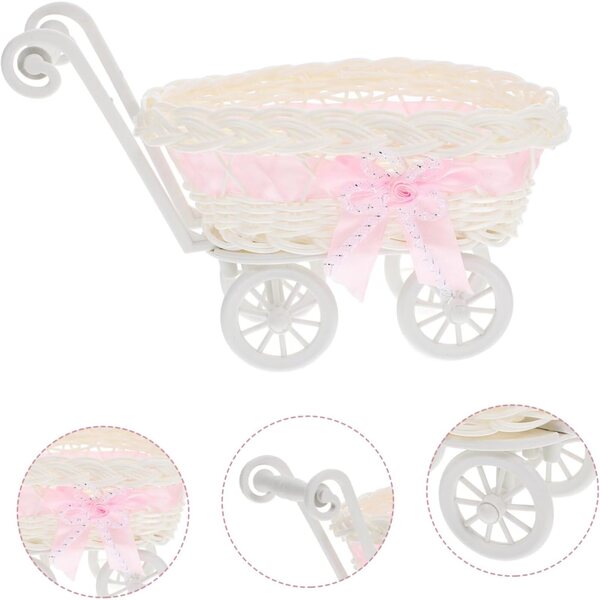 BESTonZON 3pz Cestini Caramelle in PP Imitazione Rattan per Matrimoni e Decorazioni