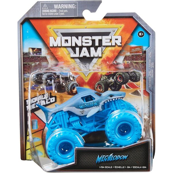 Passeggino Middle Monster Jam 1:64 Single Pack Megalodon Multicolore per Bambini