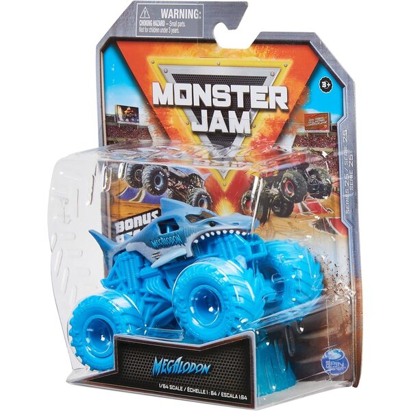 Passeggino Middle Monster Jam 1:64 Single Pack Megalodon Multicolore per Bambini