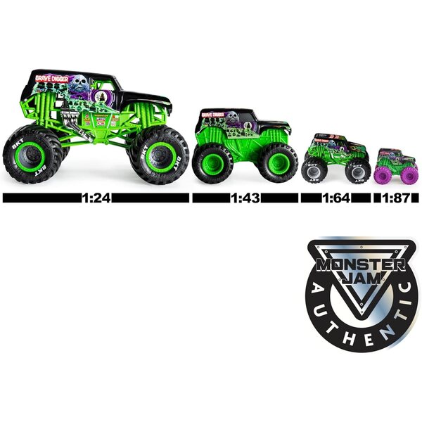 Passeggino Middle Monster Jam 1:64 Single Pack Megalodon Multicolore per Bambini