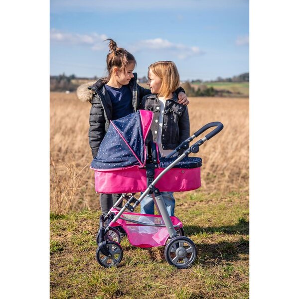 Bayer Chic 2000 Nele – 2 in 1 Kombi-Kinderwagen für Puppen bis 50 cm