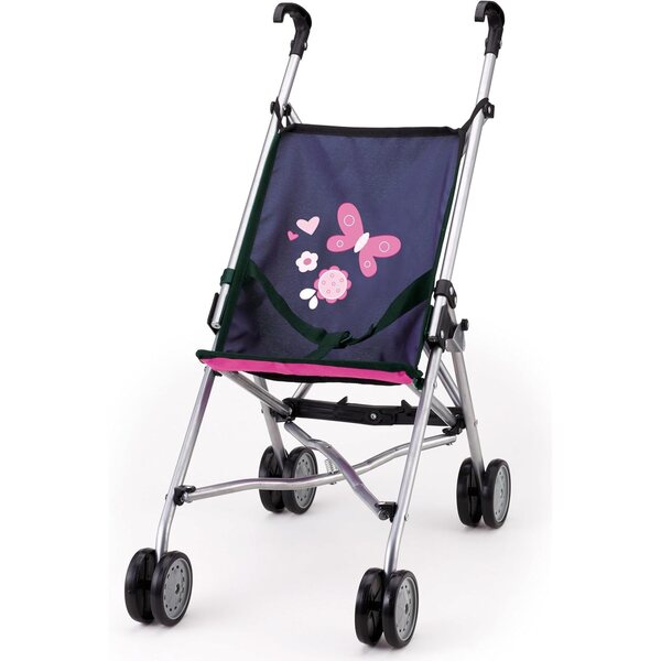 Passeggino per bambole pieghevole Bayer Design con cintura e doppie ruote lisce