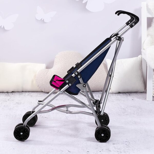 Passeggino per bambole pieghevole Bayer Design con cintura e doppie ruote lisce