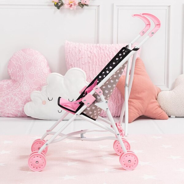 Zusammenklappbarer Puppenwagen von Bayer Design mit Sicherheitsgurt und Doppelrädern