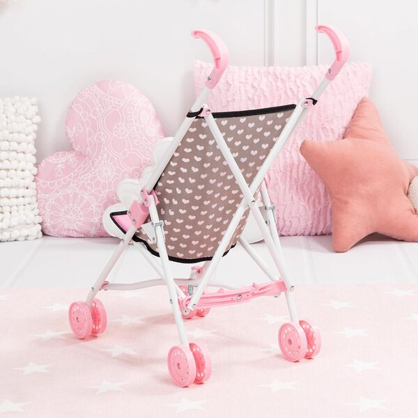 Zusammenklappbarer Puppenwagen von Bayer Design mit Sicherheitsgurt und Doppelrädern