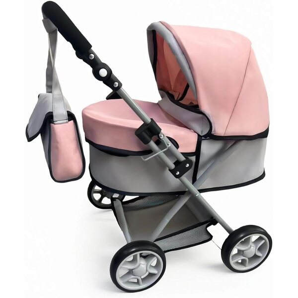 Zero Pam Puppenwagen mit Zubehör, klappbarem und verstellbarem Griff