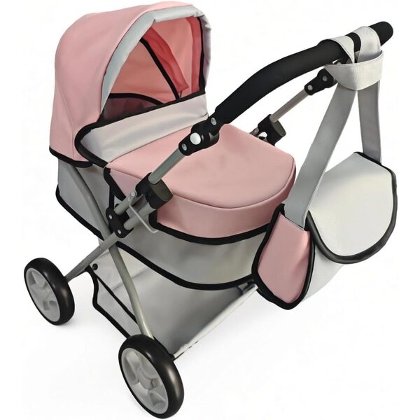 Zero Pam Puppenwagen mit Zubehör, klappbarem und verstellbarem Griff