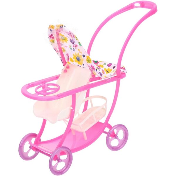 BESPORTBLE Rosa Puppenwagen, kompakte und leichte realistische Miniatur