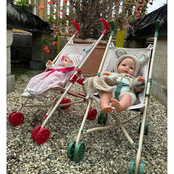 Roma RHS Umbrella Flora Kinderwagen für Puppen bis 42 cm – ökologischer Recyclingstoff