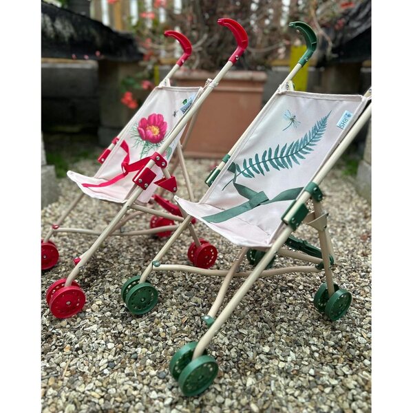 Roma RHS Umbrella Flora Kinderwagen für Puppen bis 42 cm – ökologischer Recyclingstoff