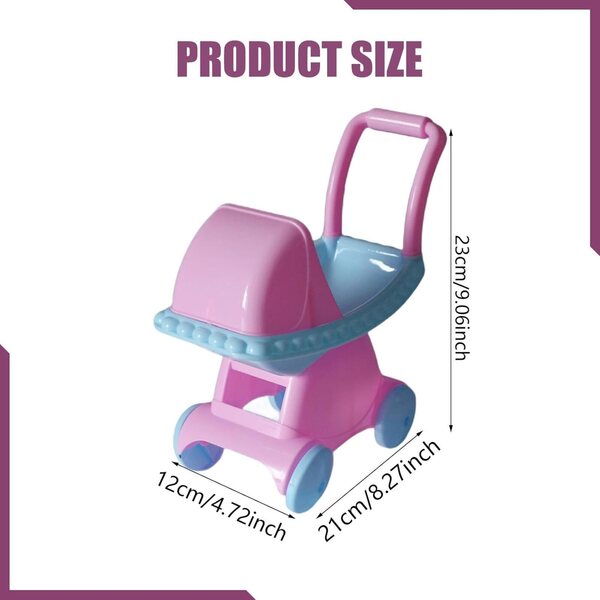 Blauer Spielzeug-Kinderwagen für TTETTZ-Puppen – realistisches und sicheres Zubehör