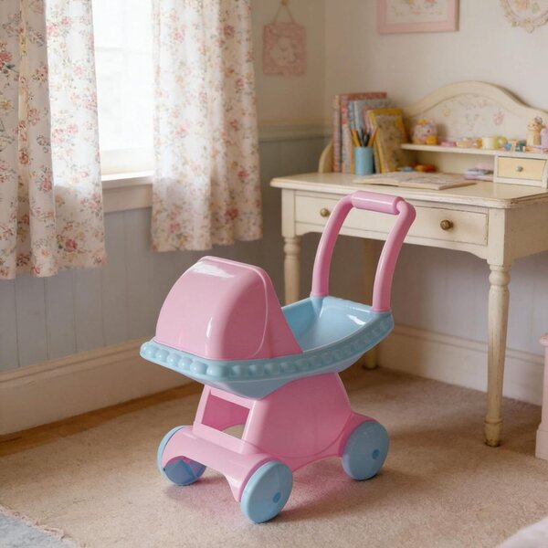 Blauer Spielzeug-Kinderwagen für TTETTZ-Puppen – realistisches und sicheres Zubehör