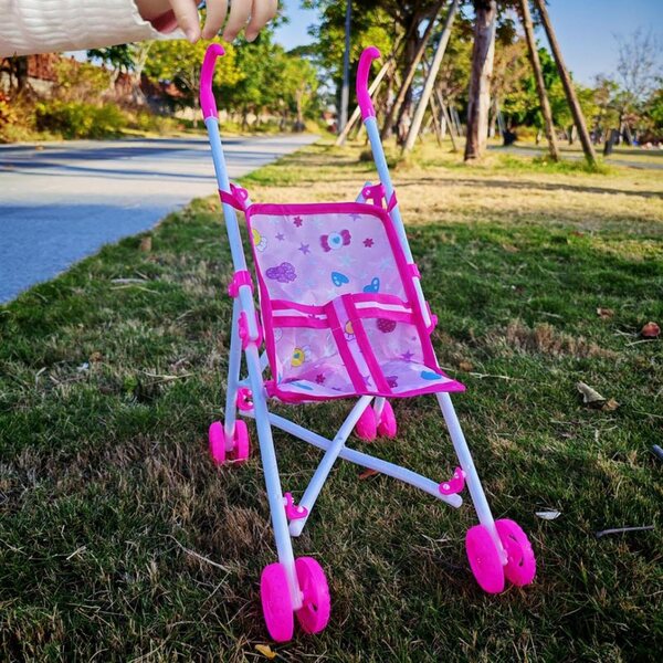 blloocod Zusammenklappbarer Puppenwagen aus PVC und Stoff, 20 x 32 x 40 cm