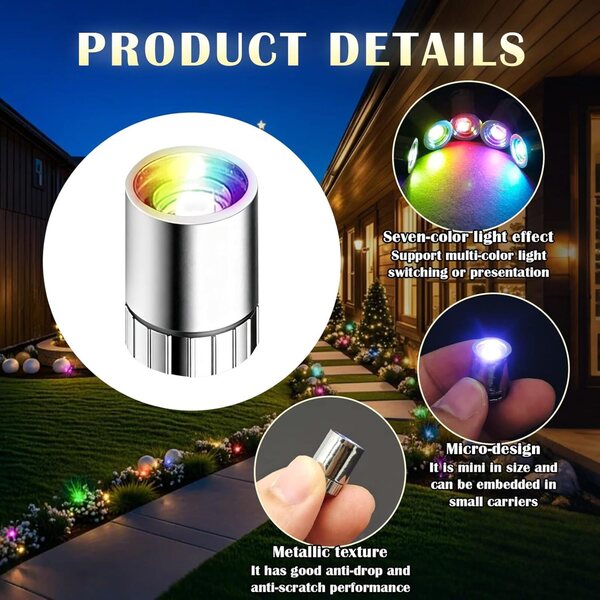 30 mehrfarbige Mini-LED-Leuchten für Puppenhäuser mit Batterie und Aufklebern