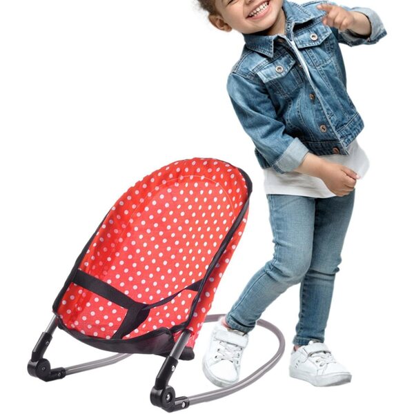 PRIMUZ Puppenwagen-Set mit Wiege, Hochstuhl und Tablett, Lernspiel