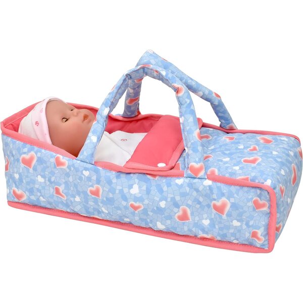 Deluxe-Faltwagen für Puppen bis 46 cm mit Verdeck und Korb