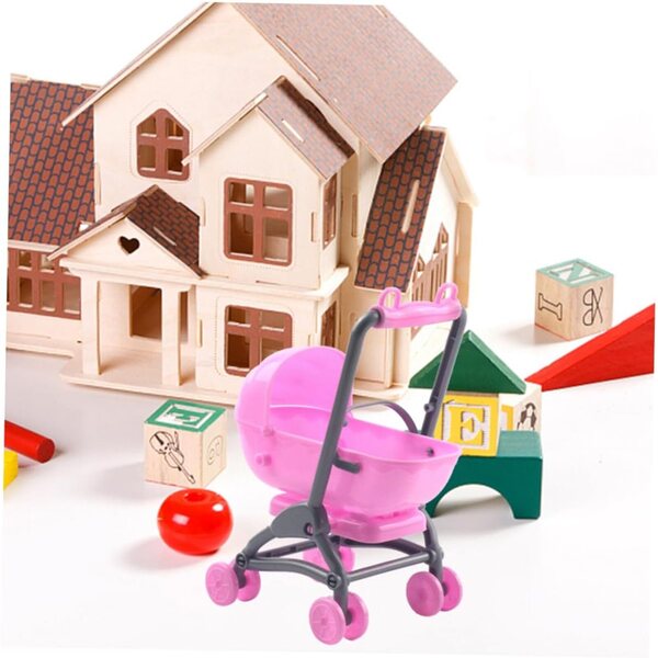 BESPORTBLE Set mit 4 rosa Accessoires für Mädchen-Kinderwagen, sichere und realistische Rollenspiele