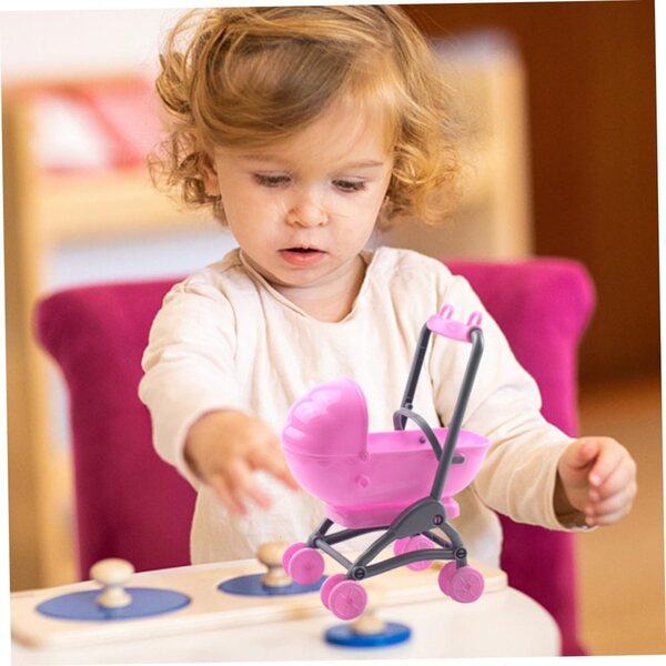 BESPORTBLE Set mit 4 rosa Accessoires für Mädchen-Kinderwagen, sichere und realistische Rollenspiele
