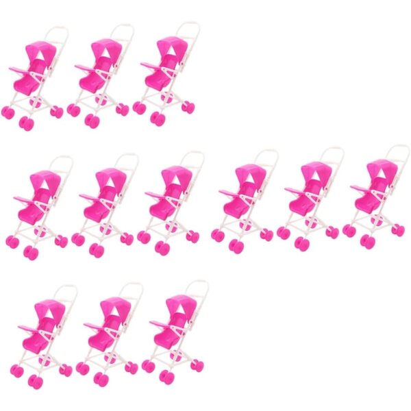 YARNOW Rosa Spielzeug-Kinderwagen für Puppen – regt Kreativität und Koordination an