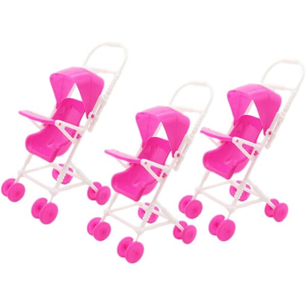 YARNOW Rosa Spielzeug-Kinderwagen für Puppen – regt Kreativität und Koordination an