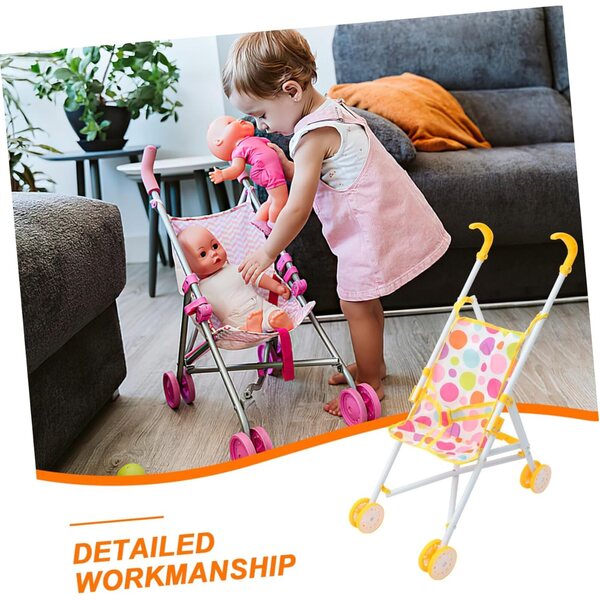 BESPORTBLE Puppenspielzeug-Kinderwagen, leicht und tragbar für Rollenspiele