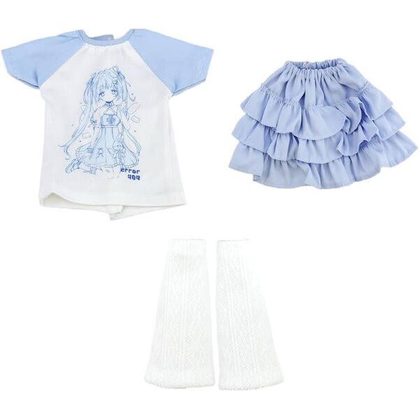 niannyyhouse BJD-Kleidung für 1/4 und 1/6 Puppen: T-Shirt, Rock und blaue Socken
