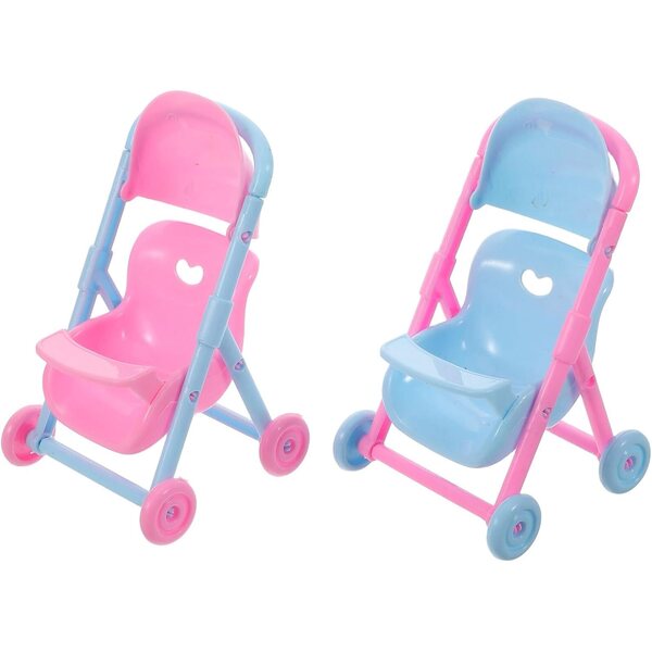 GARVALON 2 faltbare Spielzeug-Kinderwagen für Puppen – regt Kreativität und lehrreiches Spielen an