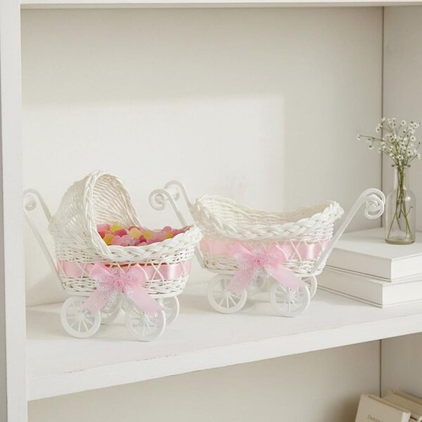 Mini-Deko-Konfetti-Kinderwagen 2-teilig zur Geburt, Taufe, MotiveTech