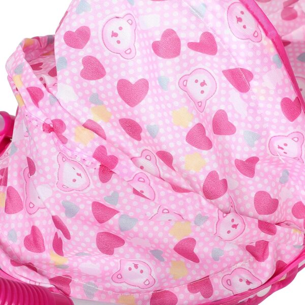 HEALSOPTHY Regenschirm-Kinderwagen für Puppen mit großen Rädern und komplettem Zubehör