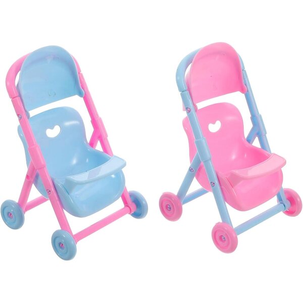 Kompakter und sicherer zweiteiliger, realistischer, zusammenklappbarer Puppenwagen für kleine Mädchen