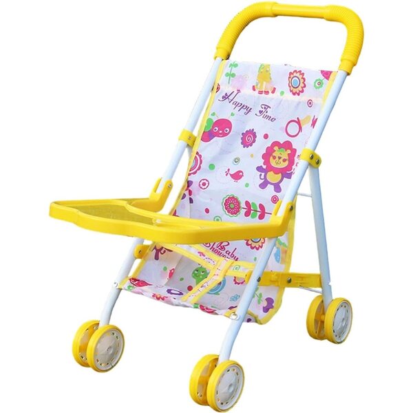 Colcolo Zusammenklappbarer Puppenwagen, 31 x 24,5 x 44 cm, Gelb, für Rollenspiele