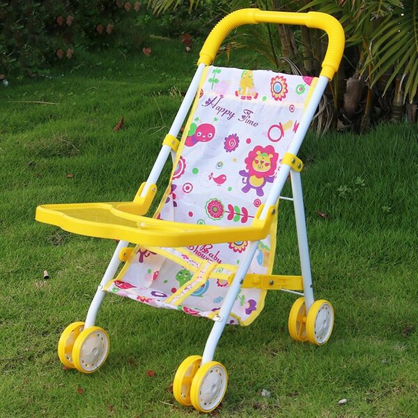 Colcolo Zusammenklappbarer Puppenwagen, 31 x 24,5 x 44 cm, Gelb, für Rollenspiele