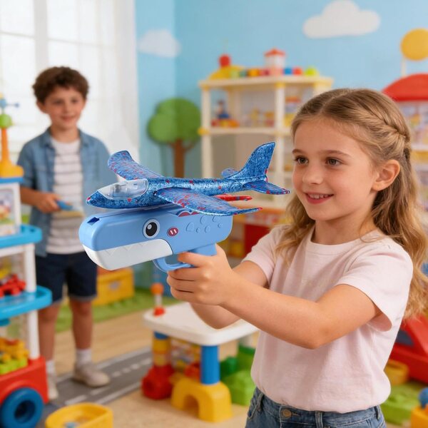 Aereo Giocattolo in Schiuma a Forma di Dinosauro - Gioco Esterno per Bambini Bizhubmat