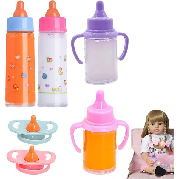 Puppenfütterungsset mit Flasche und Schnuller für Pflege- und Fantasiespiele
