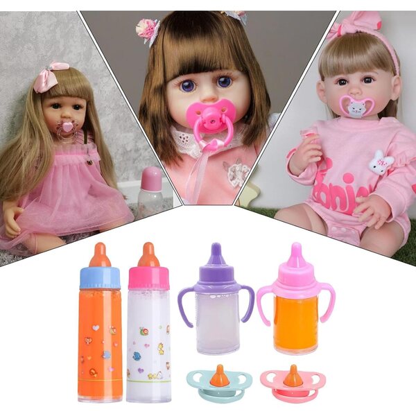 Puppenfütterungsset mit Flasche und Schnuller für Pflege- und Fantasiespiele
