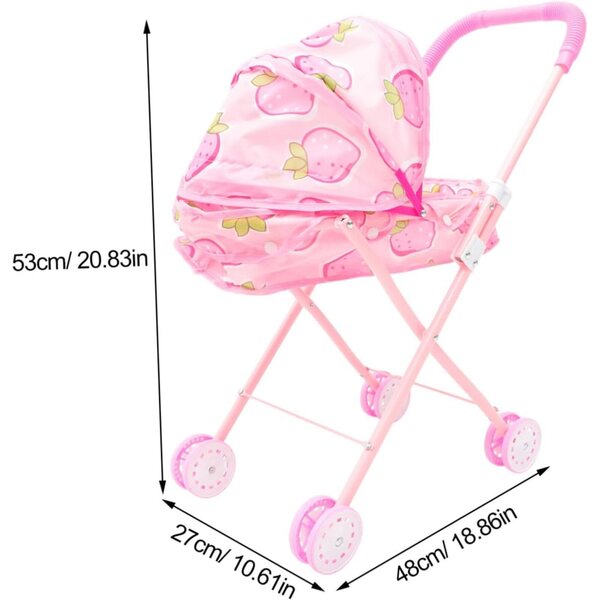 Beaupretty Leichter, faltbarer und funktioneller Spielzeug-Kinderwagen für Puppen
