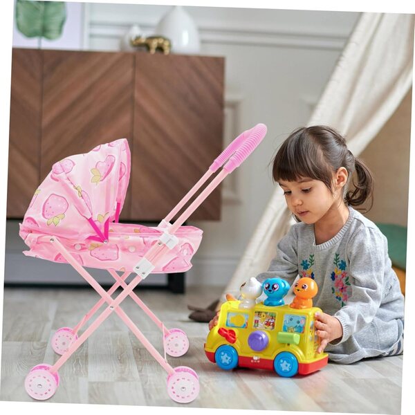 Didiseaon Carrozzina Compatta Leggera per Bambina con Stivaggio e Gioco di Ruolo