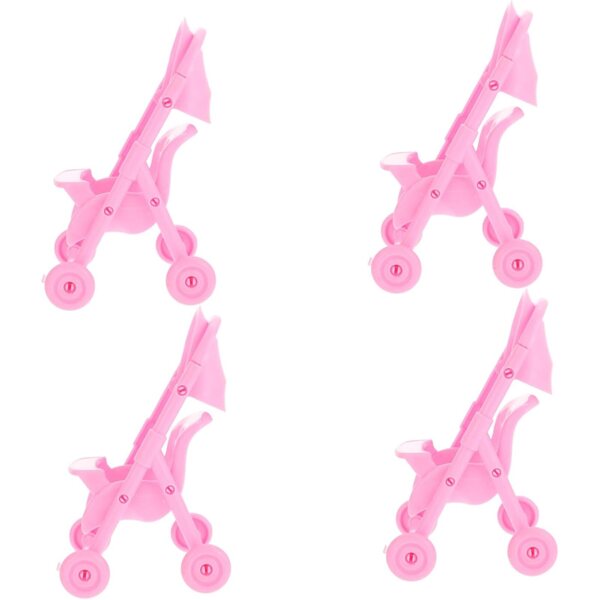 BESTonZON 4 Mini-Spielzeugkinderwagen aus farbigem ABS für kreative Kinder