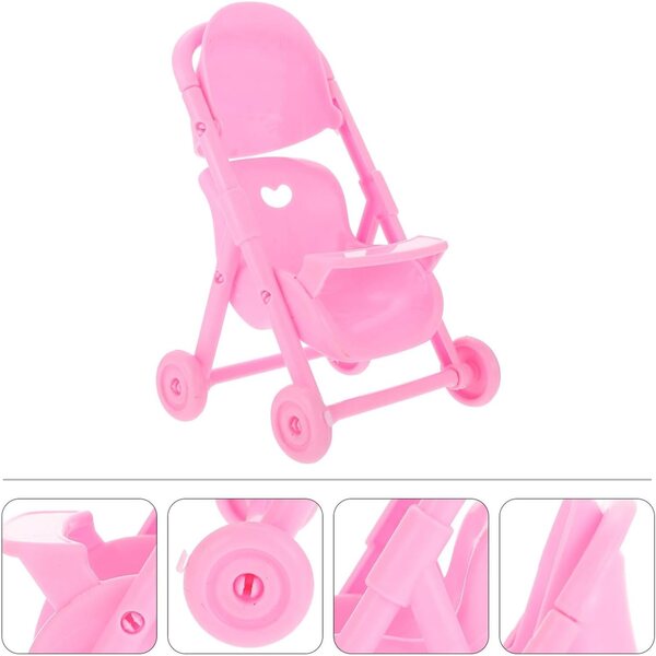BESTonZON 4 Mini-Spielzeugkinderwagen aus farbigem ABS für kreative Kinder