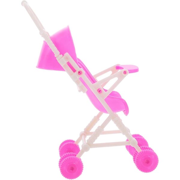 Hemobllo Pinker, leichter Miniatur-Kinderwagen für Kinder, Rollenspiele und Dekorationen