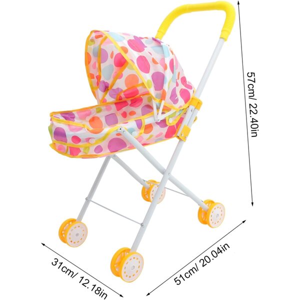 Spielzeug-Kinderwagen für Miniaturpuppen GARIOUANS mit Rädern und sicheren Materialien
