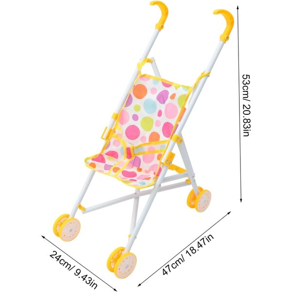 Realistischer Spielzeug-Kinderwagen für Puppen, leicht und tragbar für Babys