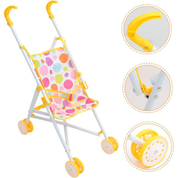 Realistischer Spielzeug-Kinderwagen für Puppen, leicht und tragbar für Babys