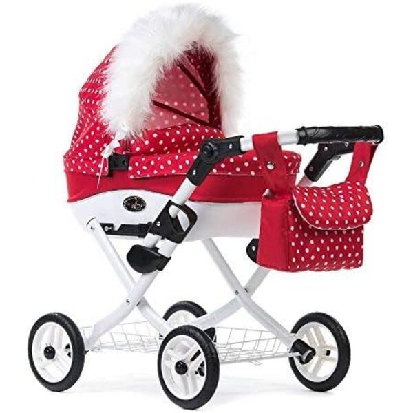 Weiße Fellkapuze von Roma Wynnie für Puppenwagen