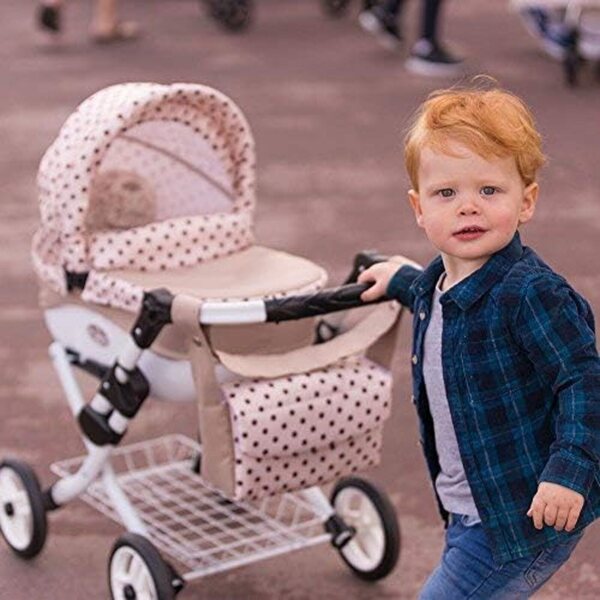 Weiße Fellkapuze von Roma Wynnie für Puppenwagen