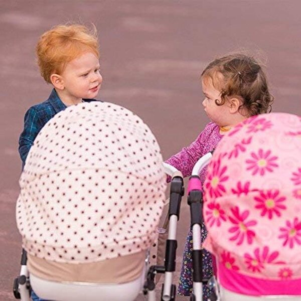 Weiße Fellkapuze von Roma Wynnie für Puppenwagen
