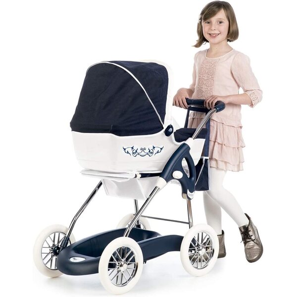 Smoby Piccolo Combi faltbar – Bunter und sicherer Spielwagen für Puppen