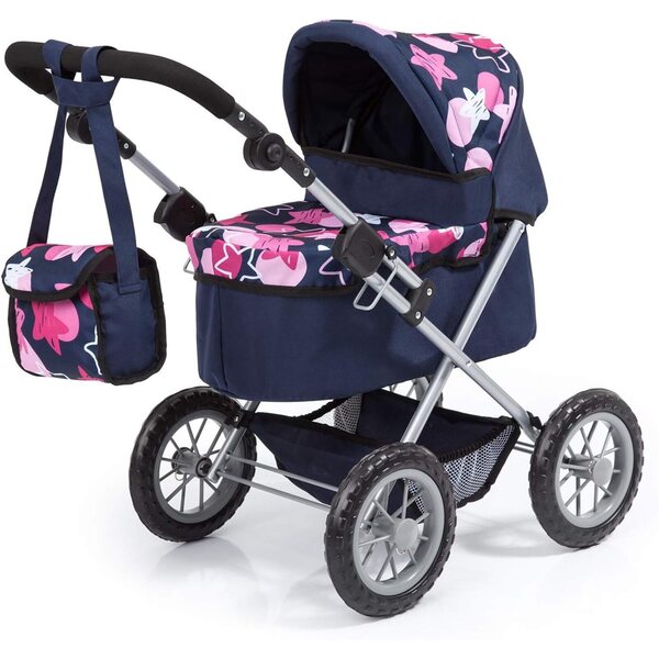 Bayer Design Trendiger Puppenwagen mit verstellbarem Lenker und Tasche