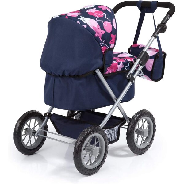 Bayer Design Trendiger Puppenwagen mit verstellbarem Lenker und Tasche