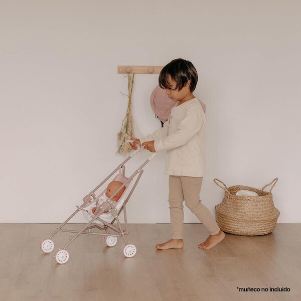 Baby Nurse Smoby Gehstock-Kinderwagen für Puppen bis 42 cm, leicht und faltbar